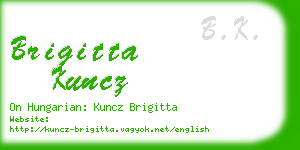 brigitta kuncz business card